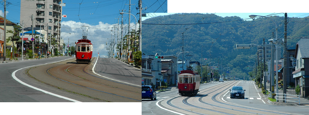 路面電車の様子