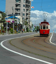路面電車の様子