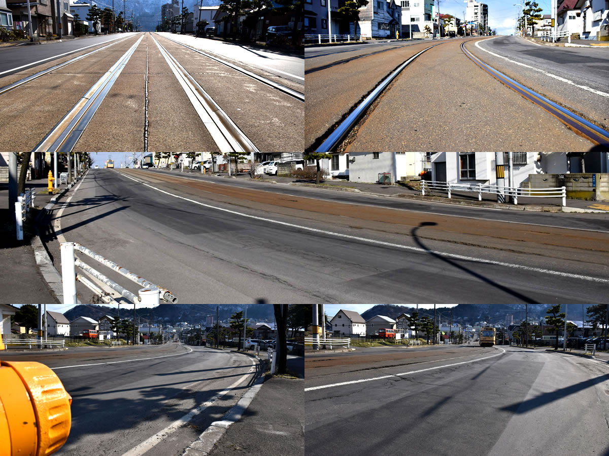 ロマンス坂の様子写真３枚合わせ