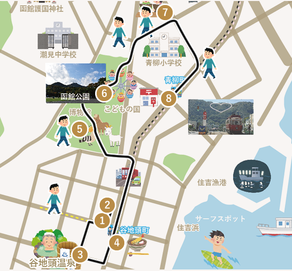 ゆったり散策コースmap